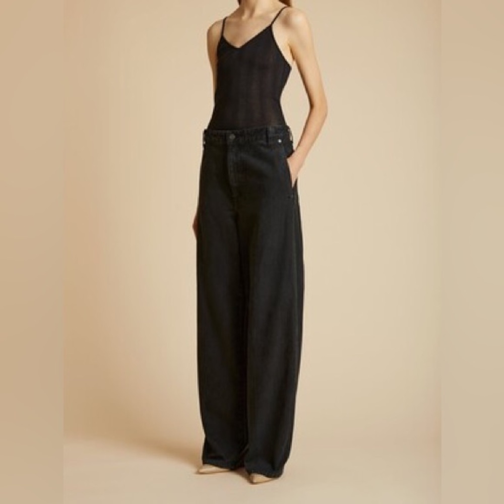 KHAITE Black Wide Leg Pants - Picture 5 of 6